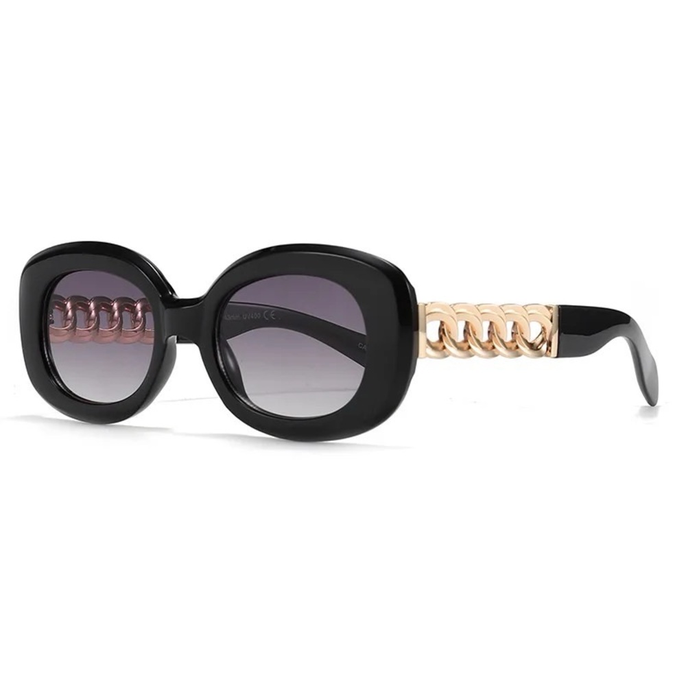 Chic Black and Gold Sunglasses